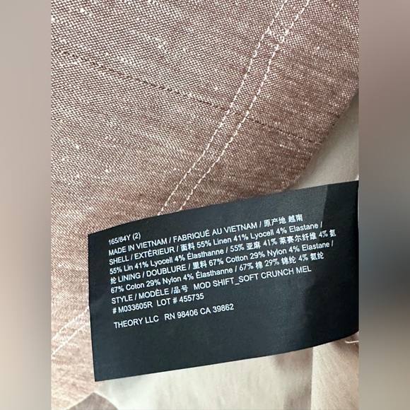 Theory Mod Sleeveless Bronze Linen Blend Shift Dress Size 2 NWT - Picture 12 of 15